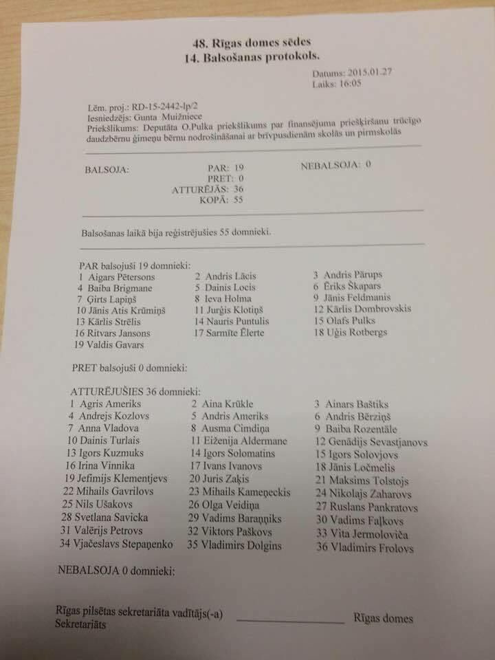 Pirms diviem gadiem Ušakovs un Ameriks atturējušies balsojumā par brīvpusdienām trūcīgiem bērniem. Aizmirsuši reklāmās pieminēt