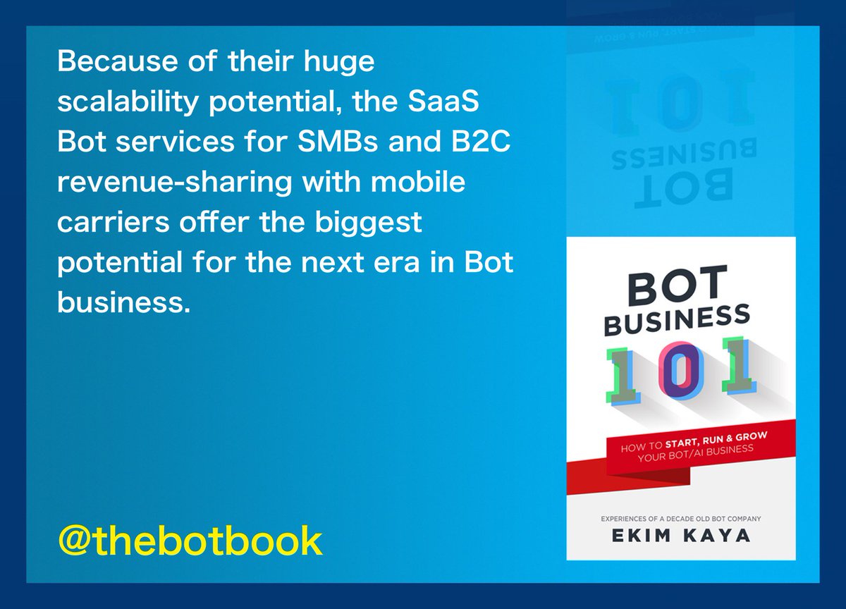 Bot Business 101 (@thebotbook) on Twitter photo Bot Business 101 - Financial expectations and growth strategies: amazon.com/dp/B01NBU30DA <a href="/thebotbook/">Bot Business 101</a> Bot Business 101 - Financial expectations and growth strategies: amazon.com/dp/B01NBU30DA <a href="/thebotbook/">Bot Business 101</a>