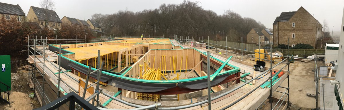 lhlgroup's tweet photo. Timber frame going in at Longhill Road, Huddersfield on programme with @PacyWheatleyLtd @ShireTimber https://t.co/EZc6sIsloG