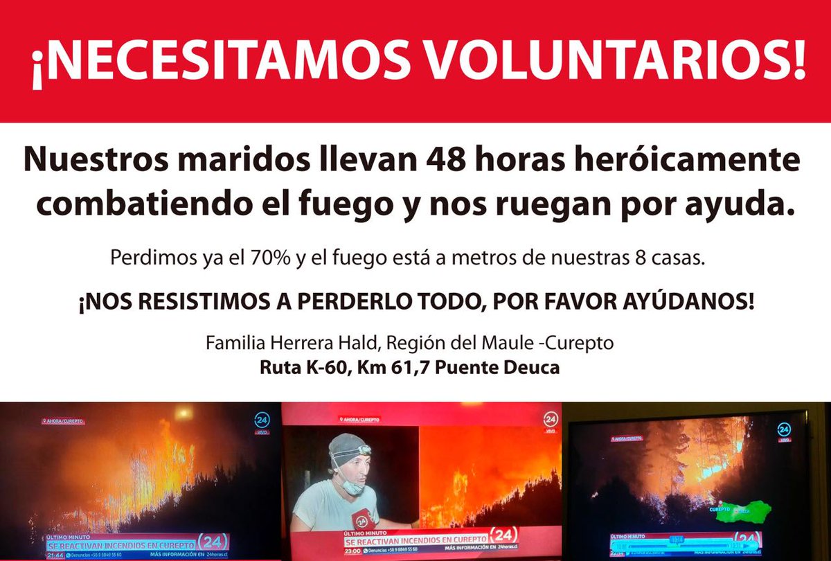 Nec Voluntarios Ruta Talca-Curepto K-60 Km 61.7 FOTOS REALES CAMPO DEUCA.DIFUNDIR GRS! <a href="/leocaprile/">leo caprile</a> <a href="/municurepto/">Municipalidad de Curepto</a> #curepto #emergenciaenchile