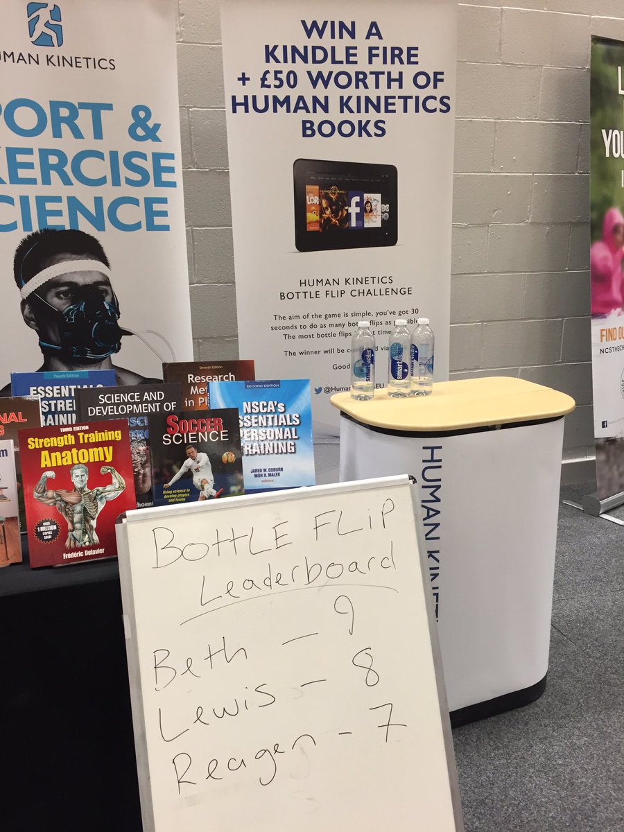 HumanKineticsEU's tweet image. We're 90 minutes in and Beth is leading the #bottleflipchallenge! Can you beat 9 in 30 seconds? #CiSLive
