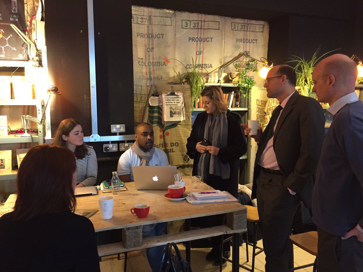 Great to be in #Portsmouth at <a href="/mynewcanvas/">Canvas Coffee</a> with @PennyMordauntMP discussing their incredible impact