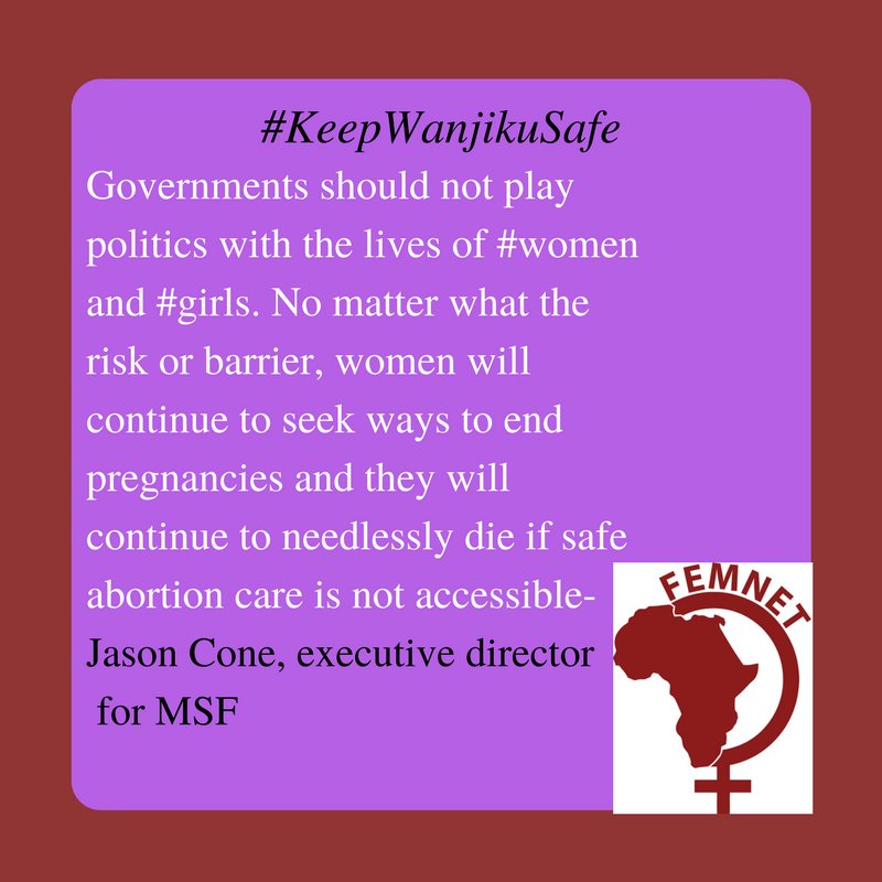 FemnetProg's tweet photo. #globalgagrule Governments should not play politics with the lives of #women and #girls. #KeepWanjikuSafe #TalkToNation https://t.co/p7ZCUlOUxv