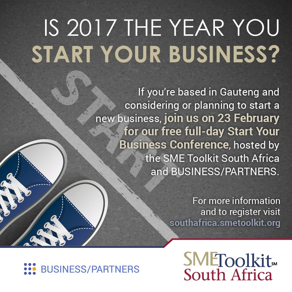 smetoolkitSA's tweet image. If you're in JHB and want to start a business, register for our free Start Your Business conference.