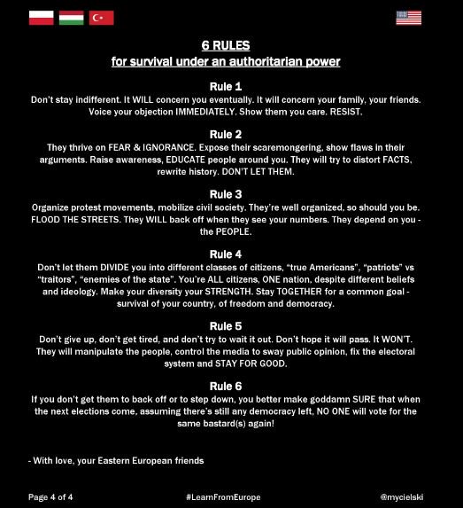 LTPthatsme's tweet photo. #6Rules for #TheResistance against #TrumpRegime
Don't let go.
Love! #Unity https://t.co/B8gRZQCIFW