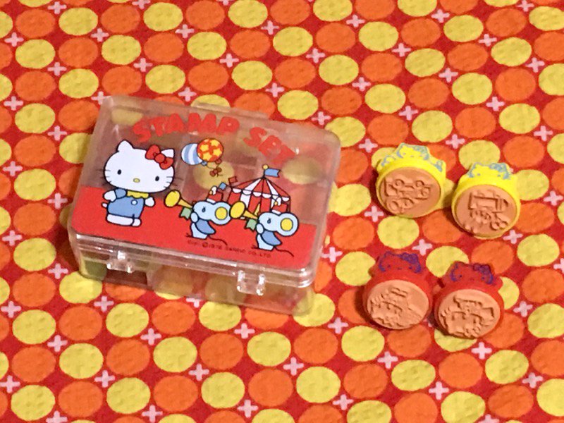 1976年のサンリオのハローキティスタンプセット☆70年代のキティちゃん