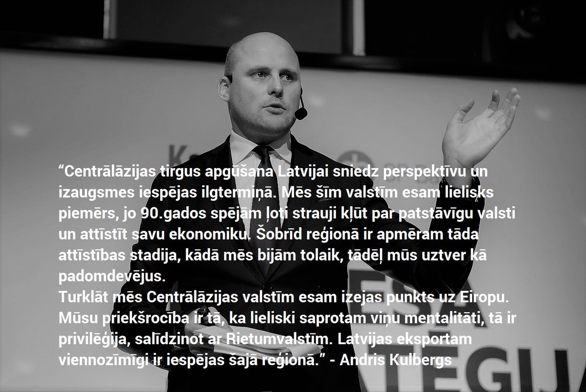 BIGeventLV's tweet photo. Kāpēc uzņēmējiem ir vērts veidot sadarbību ar Centrālāziju? Skaidro Sonora Development valdes priekšs. @AndrisKulbergs #EksportsImports2017 https://t.co/PMyZYVRMU9