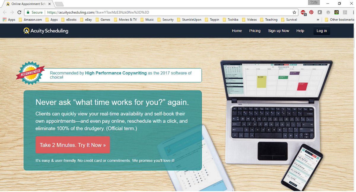 HPCopywriting's tweet image. Never ask &quot;What time works for you?&quot; Let clients self-book with you and even pay online! Try Acuity Scheduling Free: acuityscheduling.com/?kw=YToxMzE3Nz…