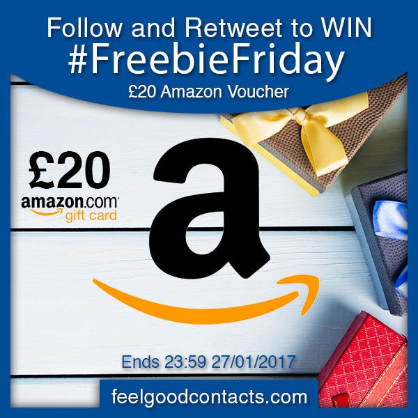 FeelGoodContact's tweet image. Want to win a £20 Amazon voucher this #Freebie Friday? Simply Retweet and Follow @FeelGoodContact.