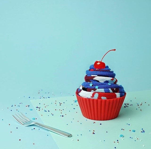 Sweet treat for the weekend 🍒📷@picturingjuj #HappinessEverywhere #HappySocks_uk
