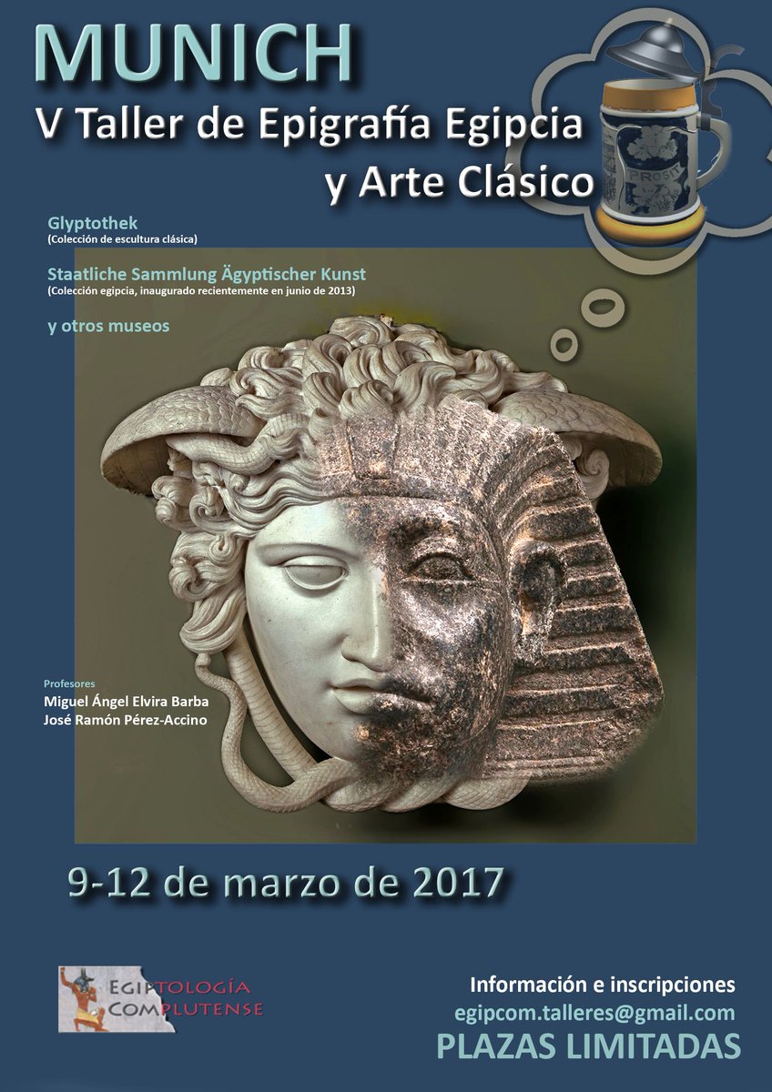 Desde <a href="/EgiptologiaUCM/">EgiptologíaUCM</a> organizan el V Taller de Epigrafía Egipcia y Arte Clásico- 9-12 de marzo. Información en cartel adjunto.