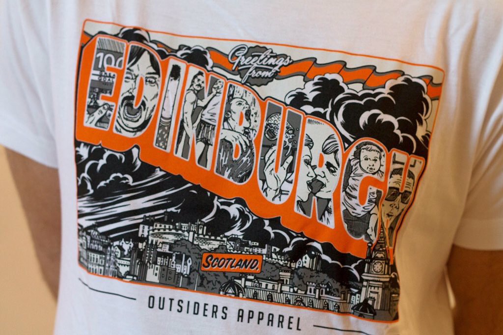 Outsiders_UK's tweet photo. It's finally here.. #T2Trainspotting 
To celebrate our Trainspotting Tee now only £20 &amp; Print £10 - ya dancer! BUY > https://t.co/QnQCpJQn0A https://t.co/eOPT0nfUXM