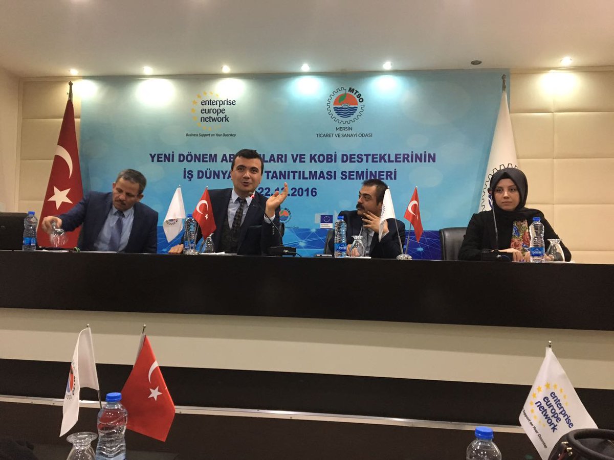 KOBİ ve girişimcilere,COSME Programı ve AİA faaliyetleri Mersin'de tanıtıldı. 22.12.2016