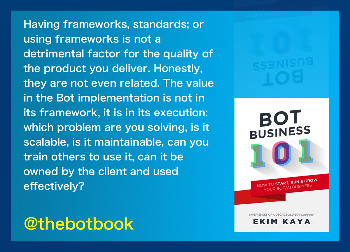 Bot Business 101 (@thebotbook) on Twitter photo Bot Business 101 - Deciding to start a bot business: amazon.com/dp/B01NBU30DA <a href="/thebotbook/">Bot Business 101</a> Bot Business 101 - Deciding to start a bot business: amazon.com/dp/B01NBU30DA <a href="/thebotbook/">Bot Business 101</a>