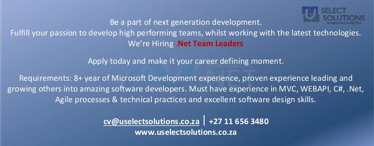 U_Select's tweet image. Hiring .Net Team Leader&apos;s #newyearnewjob #careers #development #leader
