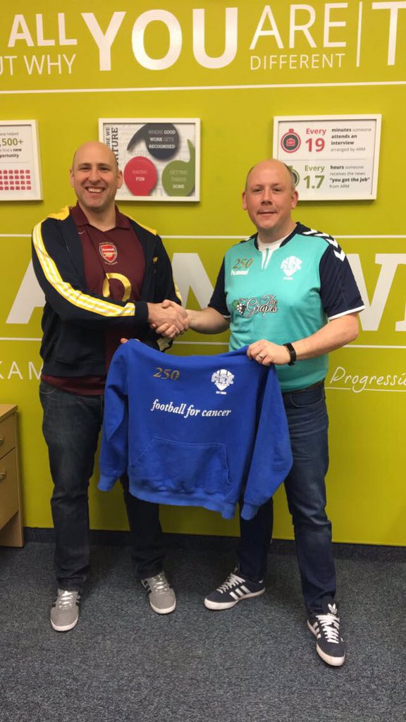 SerocorEmbrace's tweet photo. Getting in the football spirit @ARMrecruitment supporting @FFCevents #embrace #FootballFriday #ARMLive https://t.co/IiAetdrBeJ