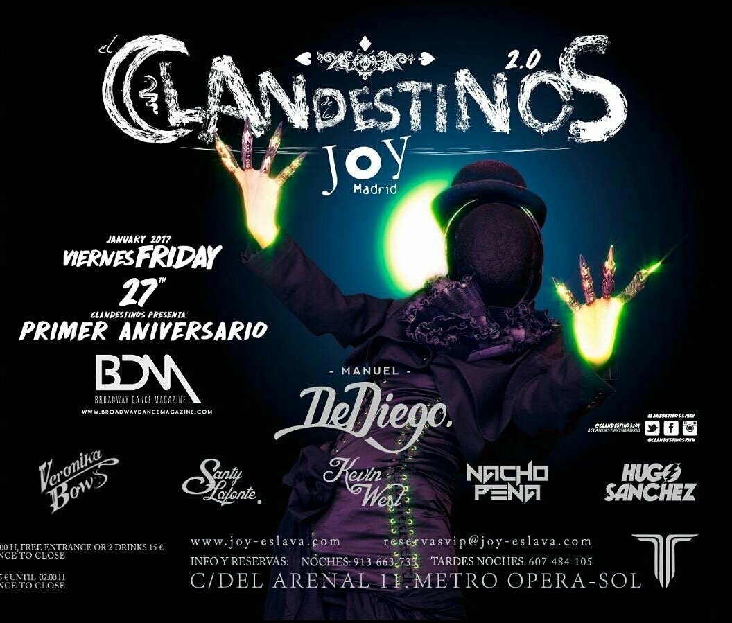 Hoy toca HOUSE.
Hoy toca <a href="/ClandestinosJoy/">CLANDESTINOS MADRID</a> en <a href="/JoyEslava1/">Joy Eslava</a> 
Con <a href="/DjManueldeDiego/">Manuel de Diego</a> <a href="/VERONIKABOWS/">Veronika Bows</a> @Kevin__WesT y muchos mas.
