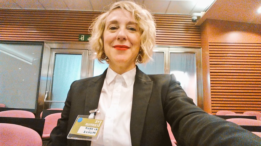 CIEMZaragoza's tweet photo. Nuestra coordinadora @AitanaMuoz lista para su ponencia en #BCN sobre #emprendimientotecnológico y #ErasmusEntrepreneurs @eyemoderator https://t.co/4JQ8p852EP