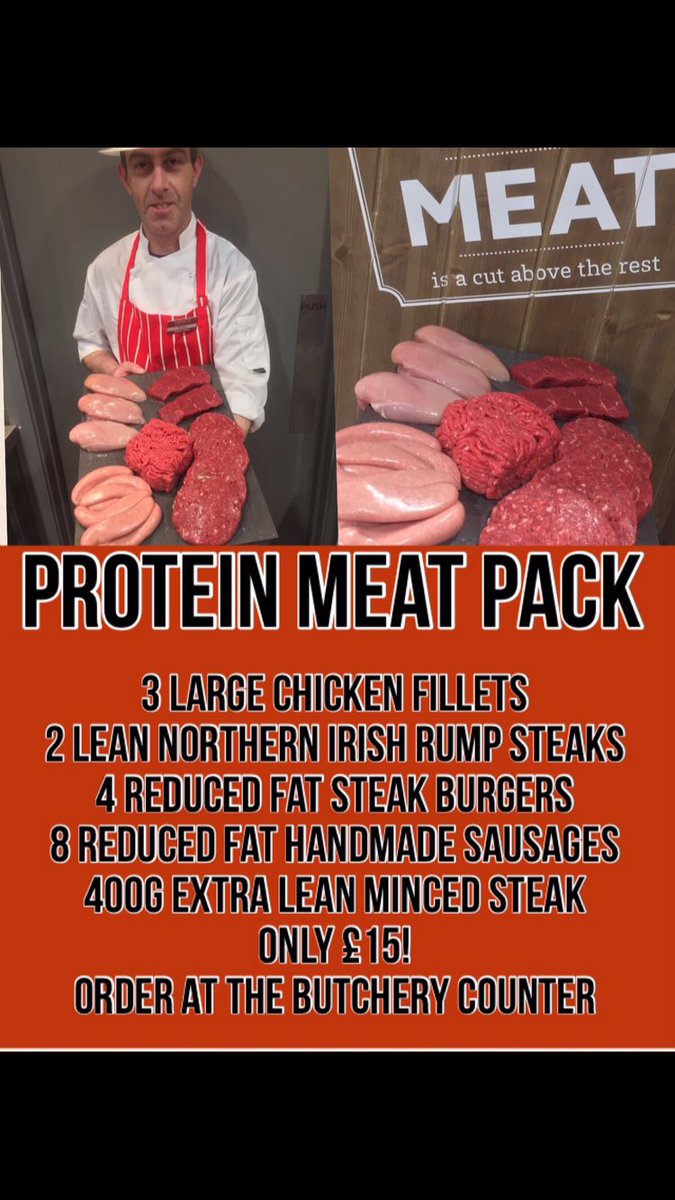 💪🏻💪🏻💪🏻 Protein Meat pack💪🏻💪🏻💪🏻 now available from our butchery counters for £15