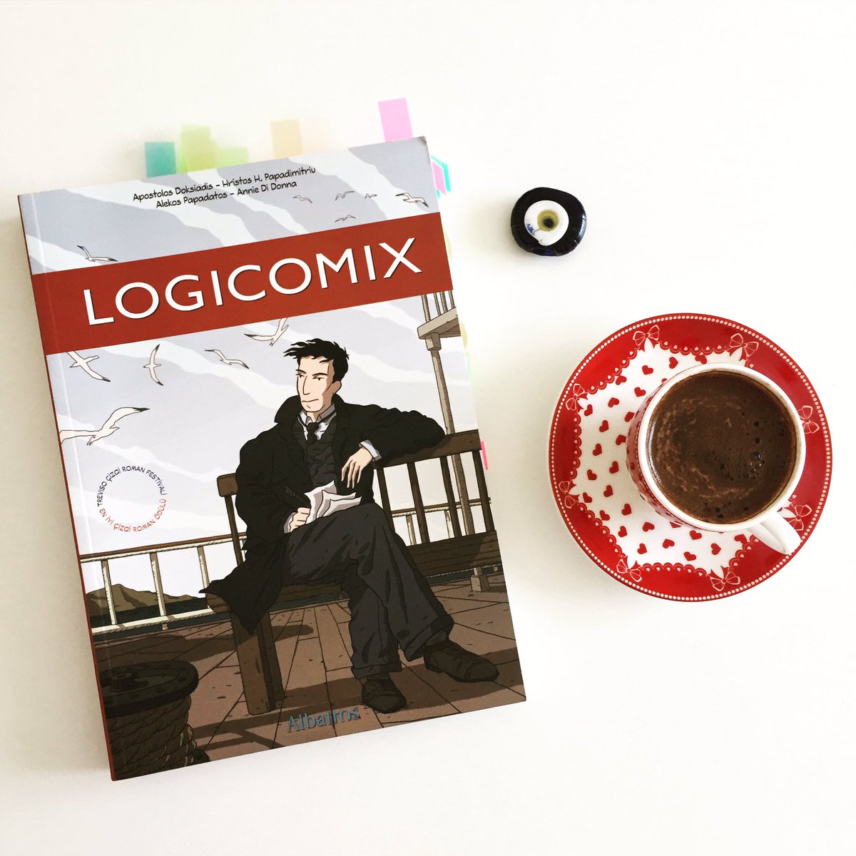 fesraoz's tweet image. #Logicomix, bu çizgi seride matematikçilerin ilginç dünyasında geziyoruz.  Listenize ekleyin derim. #kitapsarrafı @AlbatrosKitap