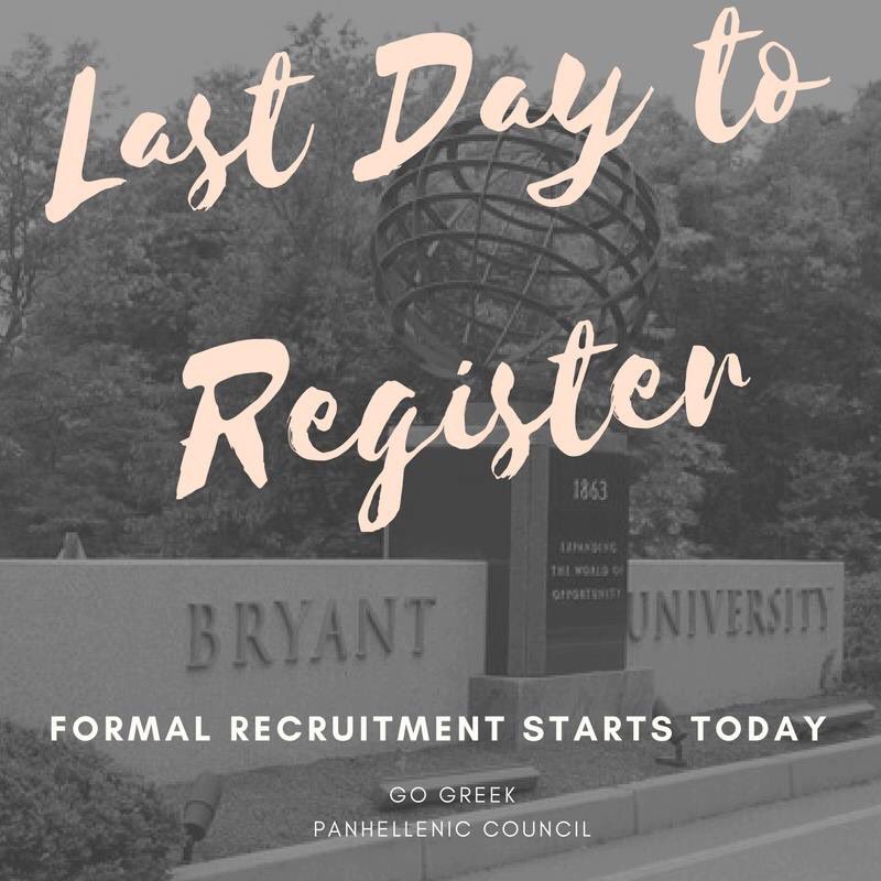 The registration link closes at 4pm TODAY. Explore the possibilities and #GoGreek!  - enroll.icsrecruiter.com/pan/BRYTUN#/en…