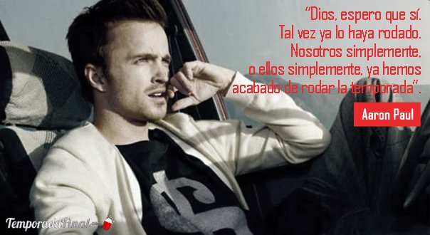 TemporadaFinal's tweet photo. #LoMejorDeLaSemana 🌟 🗓 | ¡#AaronPaul habla sobre la incorporación de Jesse a #BetterCallSaul! https://t.co/otIOEf692I