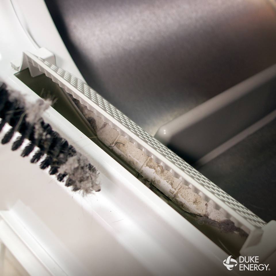 DukeEnergy's tweet photo. #LintAlert: Clean the lint filter before & after each load of laundry. Don’t forget to clean the back of the dryer where lint can build up. https://t.co/hSOglRcY64
