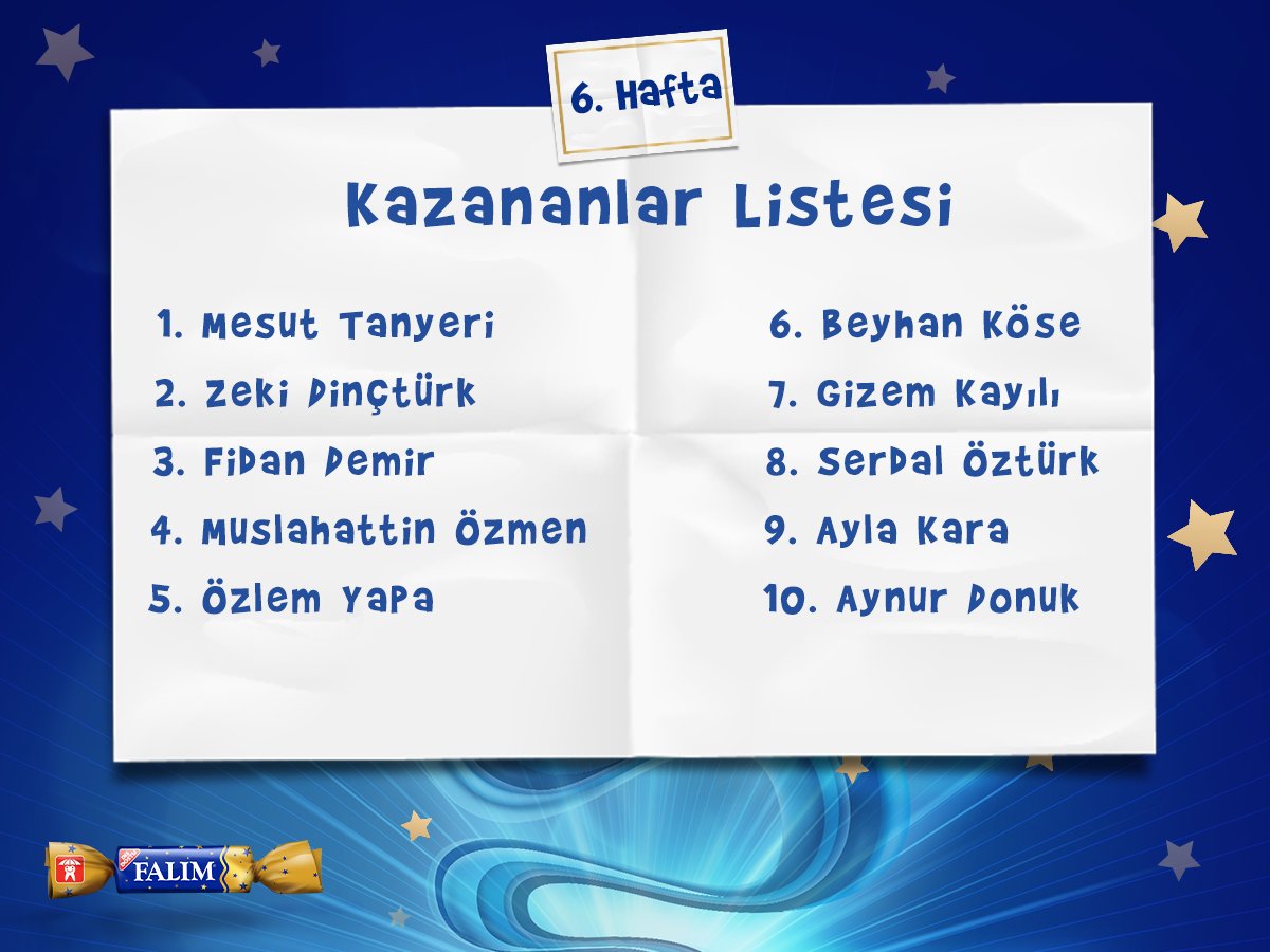 Mani atışması sona erdi! İşte son haftanın kazananları karşınızda. Katılan tüm maniseverlere teşekkür ediyoruz.