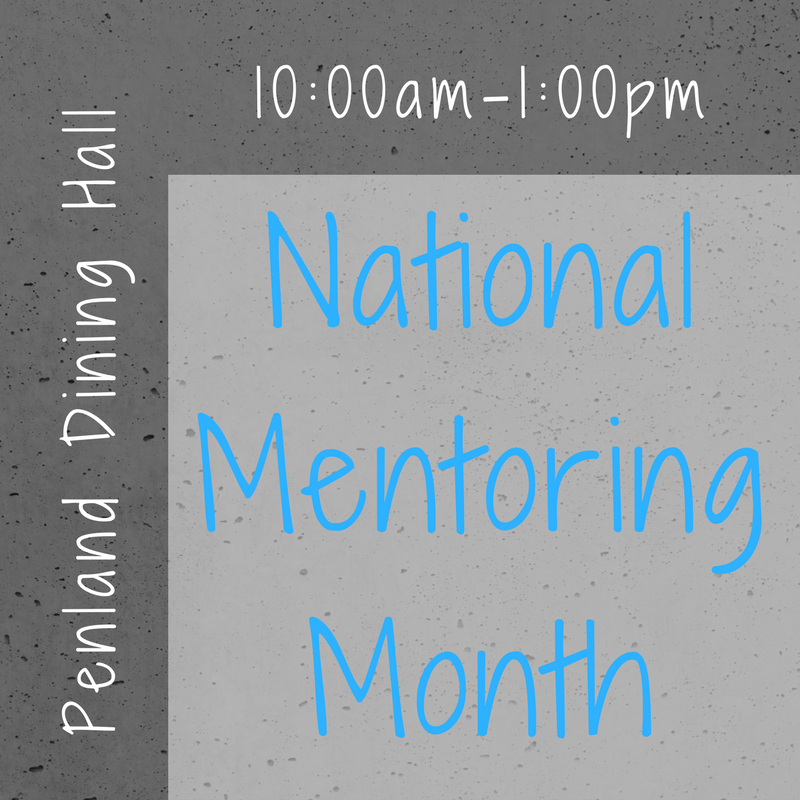 BUservice's tweet photo. Stop by Penland between 10am and 1pm today to learn more about mentoring children in the Waco community. #NationalMentoringMonth #BUserves https://t.co/1eR1I34AE4