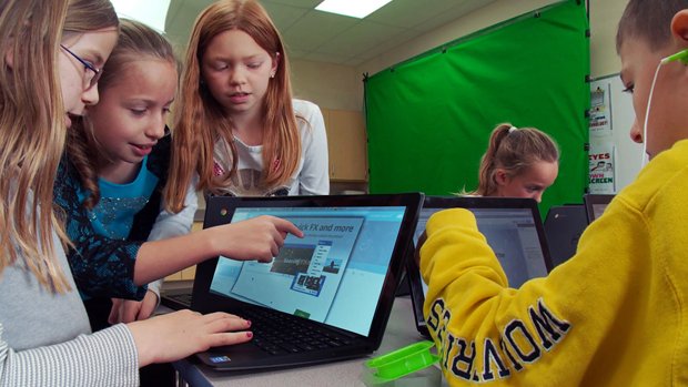 edutopia's tweet photo. How one school seamlessly blends tech literacy with academic content: https://t.co/HqzBSgPpd3. #digcit #elemchat https://t.co/y8UgC6Q5t9