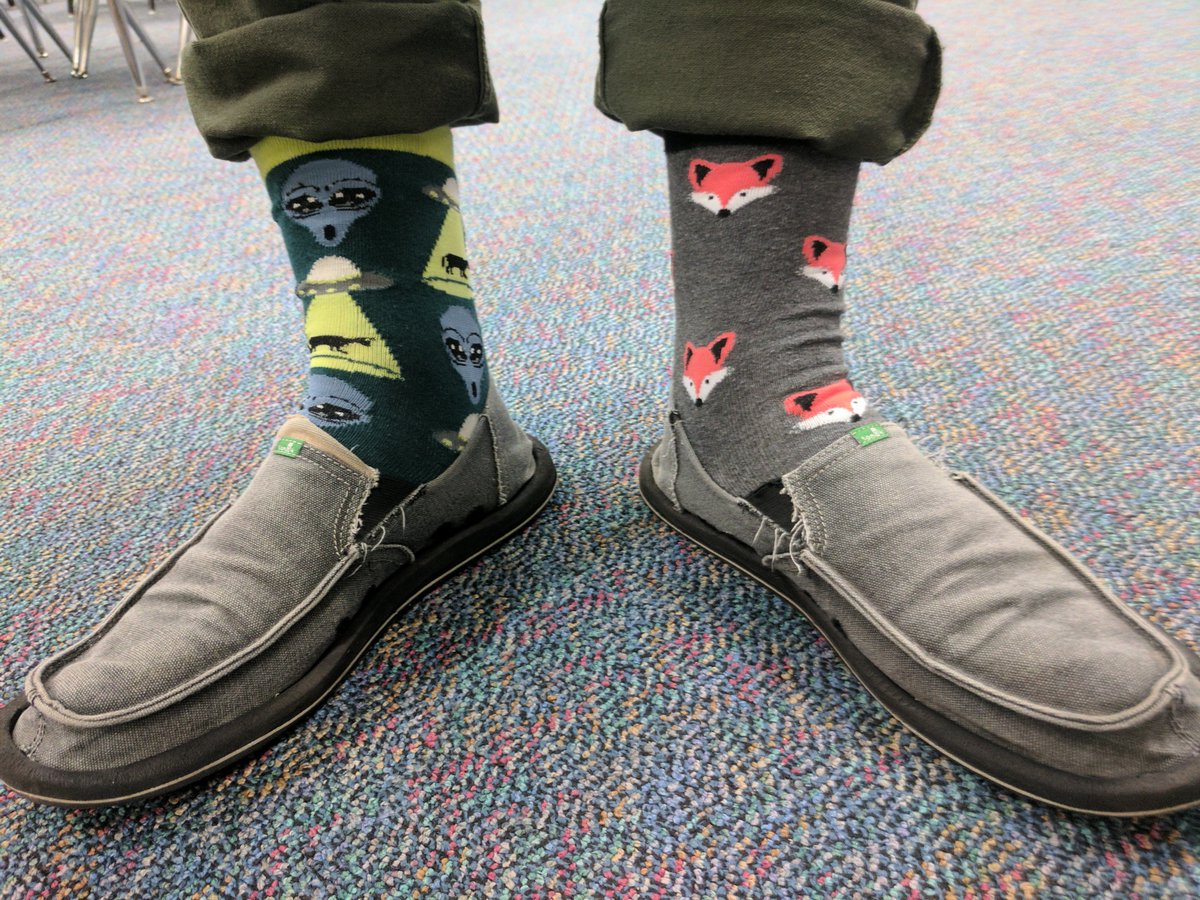 ShakesInStripes's tweet photo. Mismatch day at Verplanck Elementary.  @VesGrade4 @MPS_Verplanck @mpspride @shakespeare4kid #socksoutFriday https://t.co/6PzPqZfolM