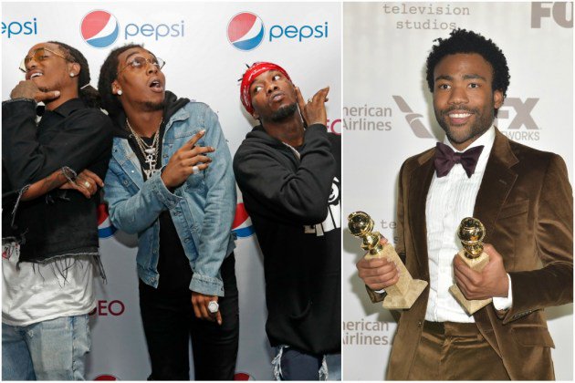 XXL's tweet photo. Migos were turned down for performances on late night shows—until Gambino shouted them out https://t.co/0nl5peVwcl https://t.co/uHnYZZdOkz