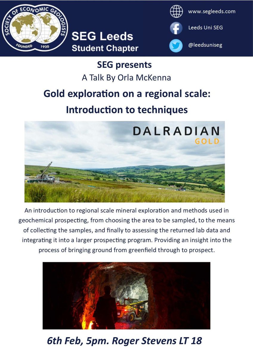 First talk of the new year from Orla McKenna from Dalradian Gold Ltd. 6th Feb, 5pm, RS LT18