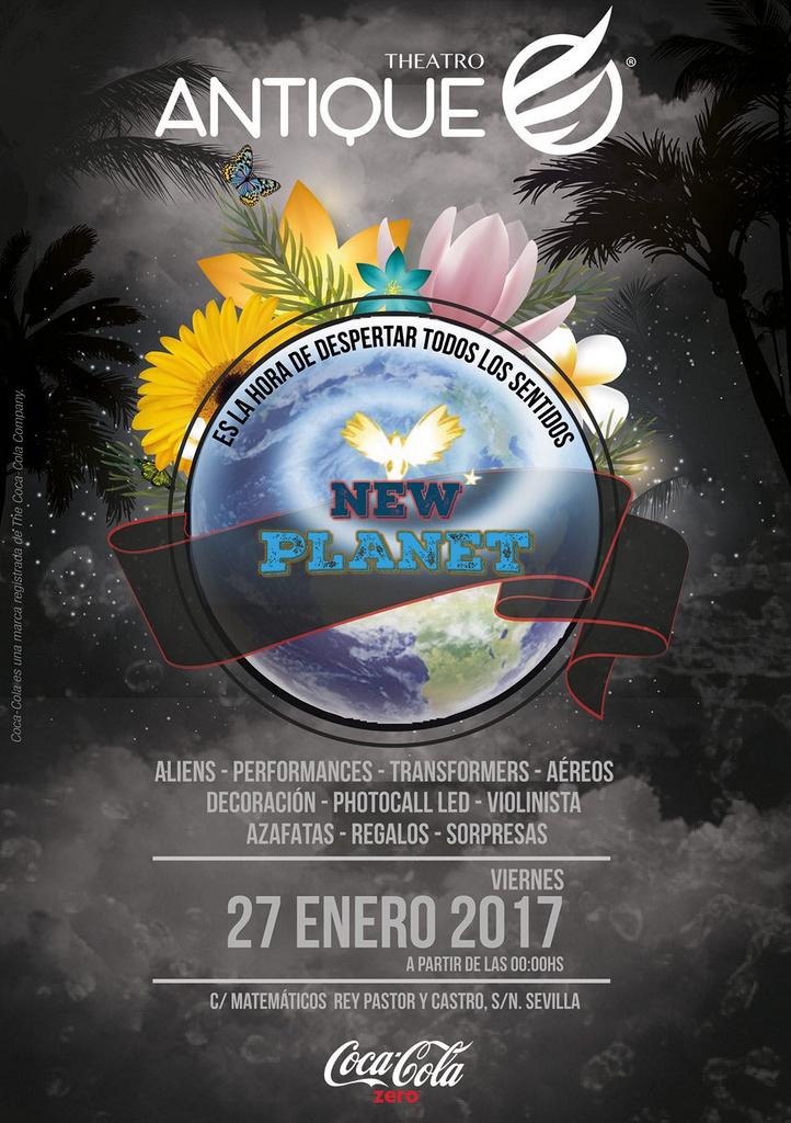 Súper Viernes en #AntiqueTheatro con NEW PLANET PARTY colabora Cocacola Zero.
●•● Lista de #ALBERTOMARIN de 00-02 Gratis!!
◆◇◆Tlf:659197593