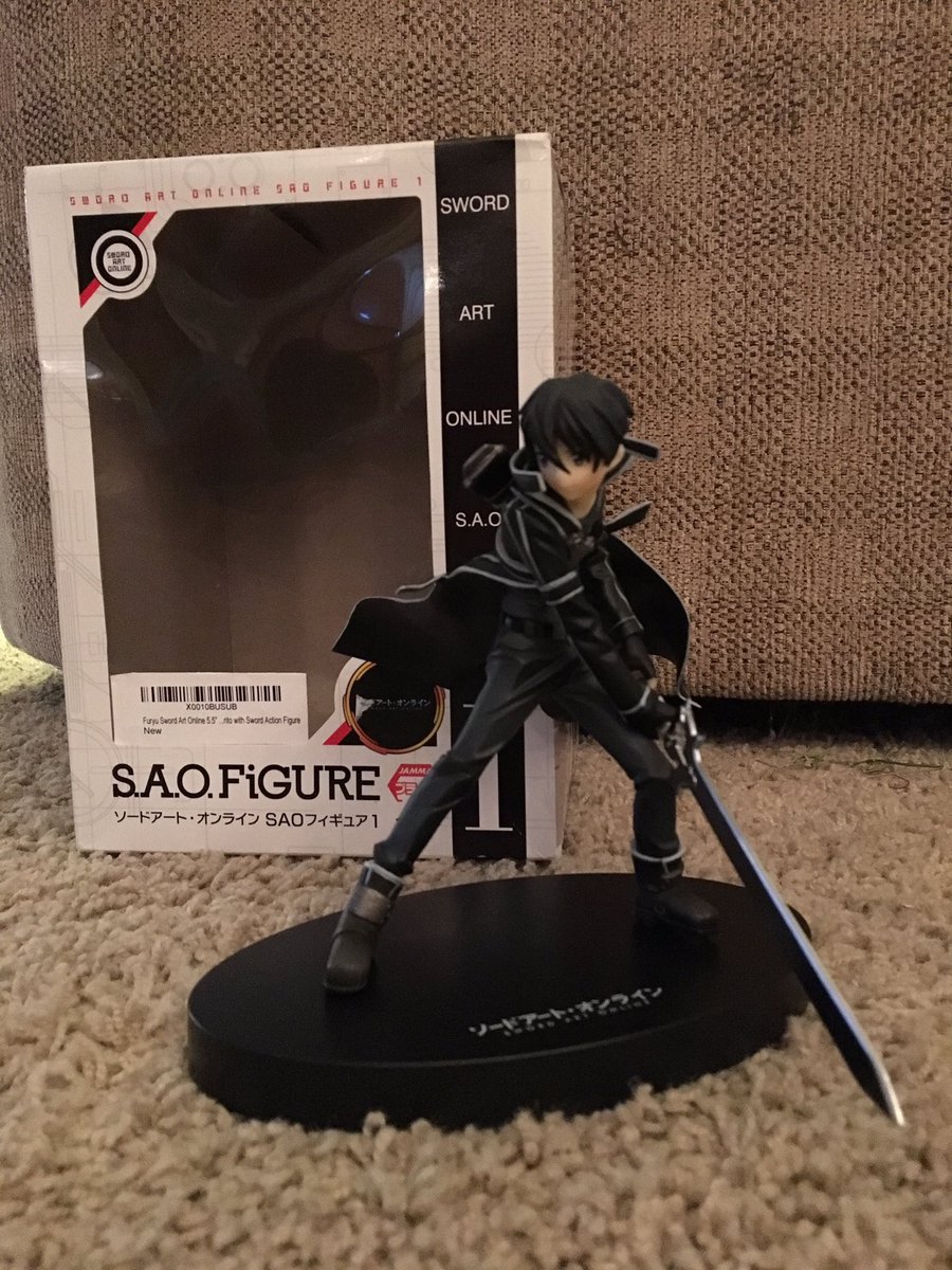 L0STFitness's tweet photo. Finally started my Sword Art Online figure collection thought I would start with Kirito #sao #SwordArtOnline #kirito #saofigure #furyufigure https://t.co/Au3ByC1wXZ