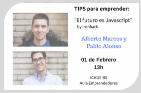 Comillas_E's tweet photo. #TipsEmprender by Ironhack con A. Marcos/P. Alonso #AulaEmprendedores 1#Feb @UCOMILLAS @ICADE_BSchool @Comillas_E https://t.co/ovl1cLYXxY https://t.co/ti9xHYcIBW