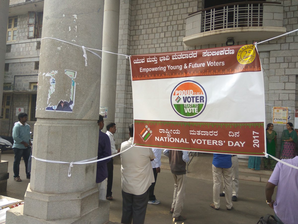 DeoMandya's tweet photo. National Voters Day 2017 Celebration https://t.co/fqeylqUexA