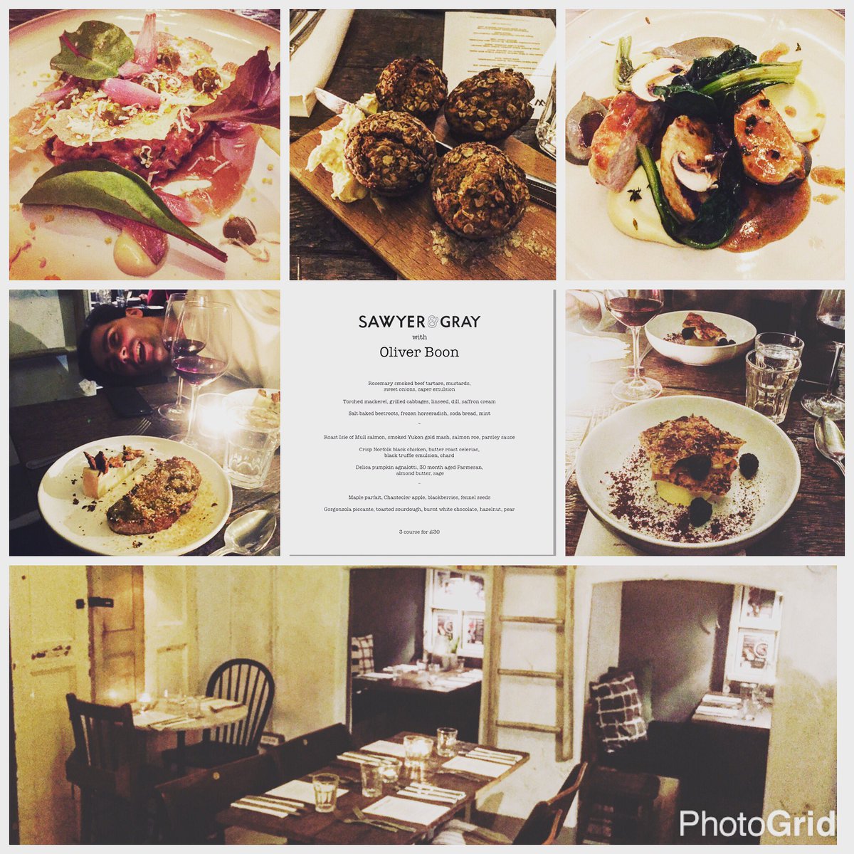 Francescamae's tweet photo. Go check out this pop up by #oliboon @SawyerandGray - 3 courses £30. Insane! https://t.co/lZ2RqErLS8