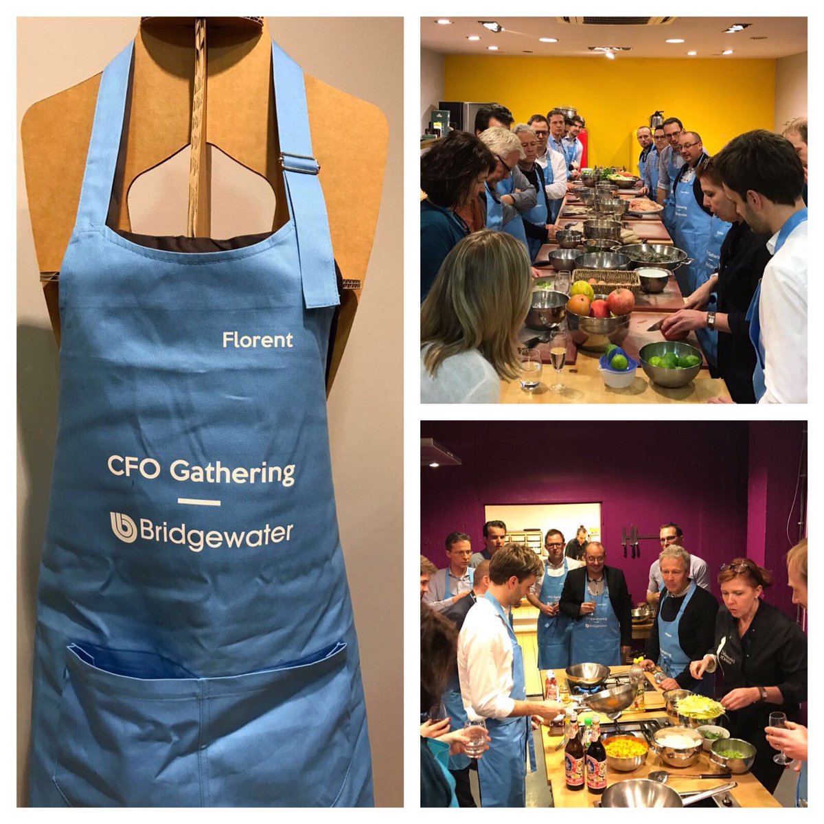 BeBridgewater's tweet photo. Some pictures of the #CFO gathering we organized @ #Mmmmh yesterday! It was a great cooking and networking event. Thanks for coming! https://t.co/upAjiV7cgF