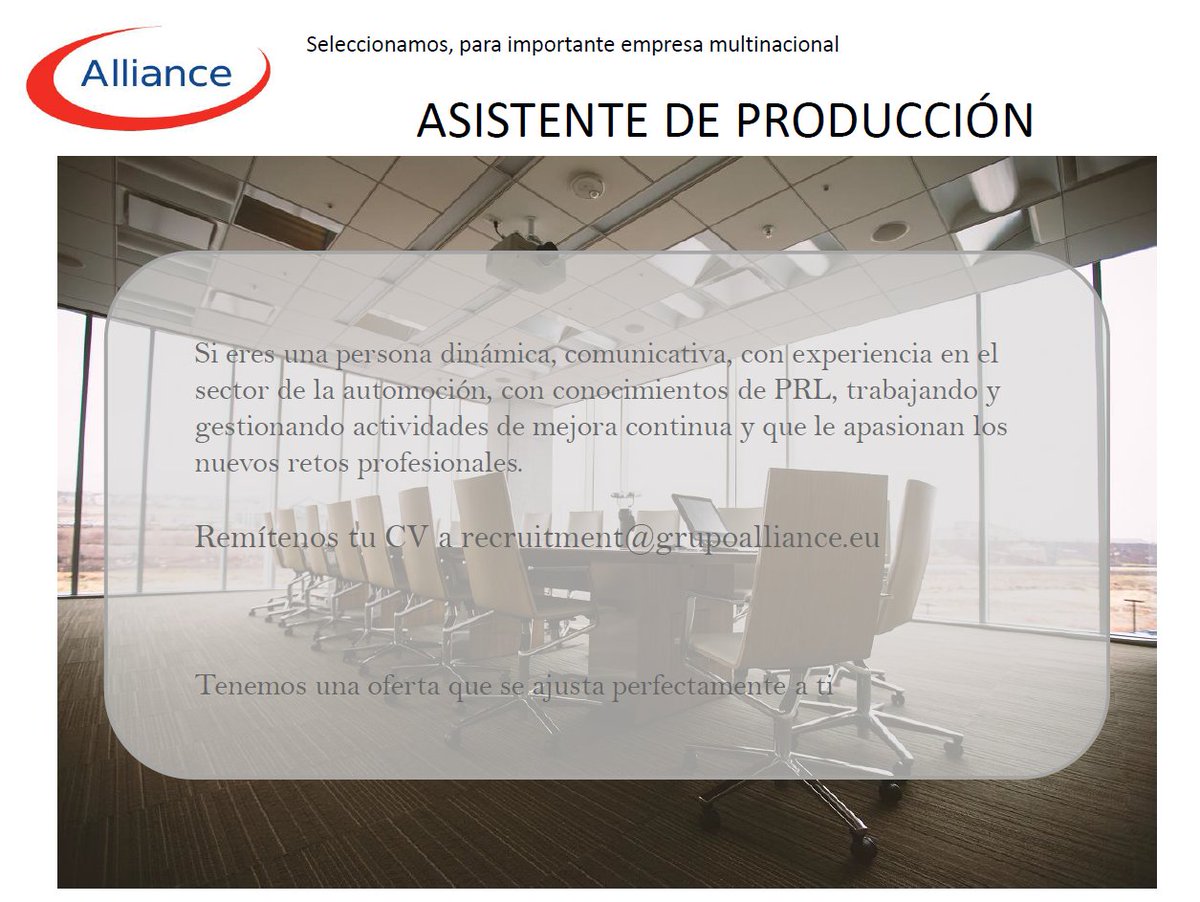 AllianceEmpleoB's tweet photo. #trabajo #empleo #ingenieria #automocion #Bizkaia https://t.co/Ix5PXJd66u
Seleccionamos para importante multinacional https://t.co/GNenkfqFvk