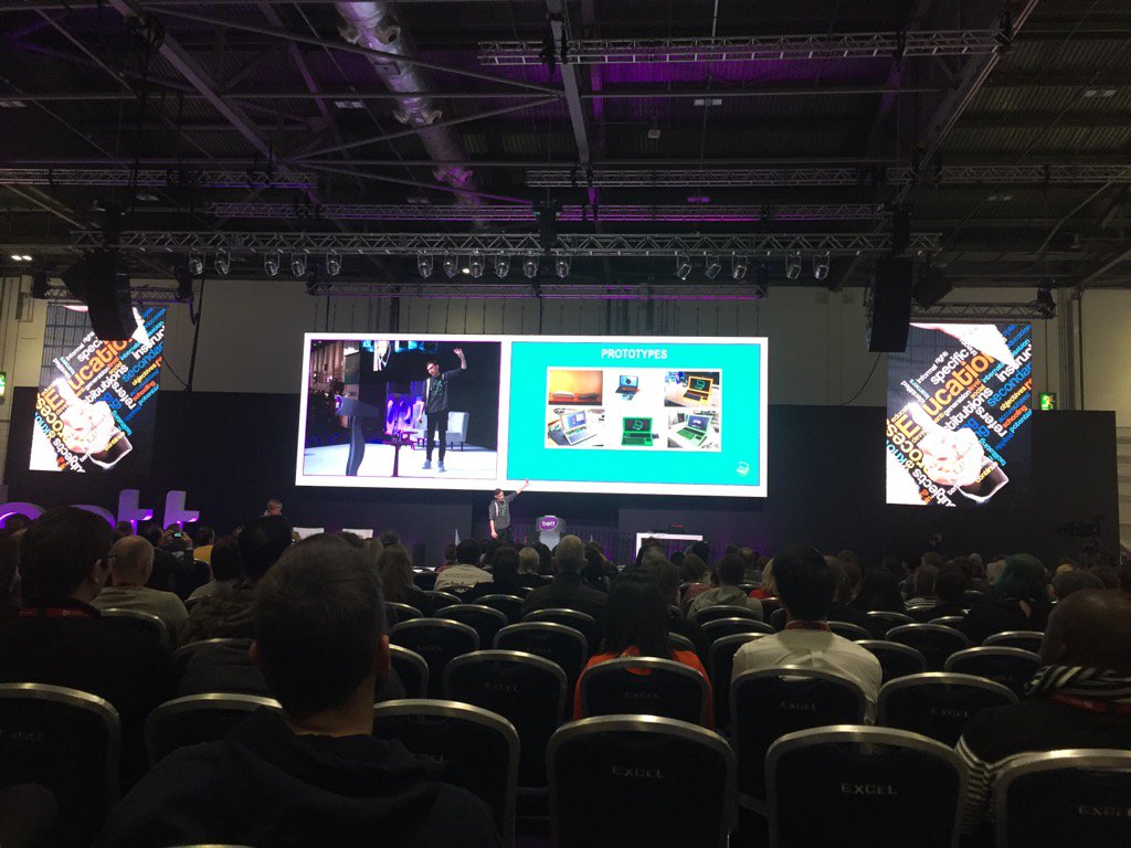 KTRivoire's tweet photo. #Bett2017 blending #makers &amp; #edtech to improve #stem in classrooms #pitopforSTEM @HalcyonSchool https://t.co/vlo2sWGZcg
