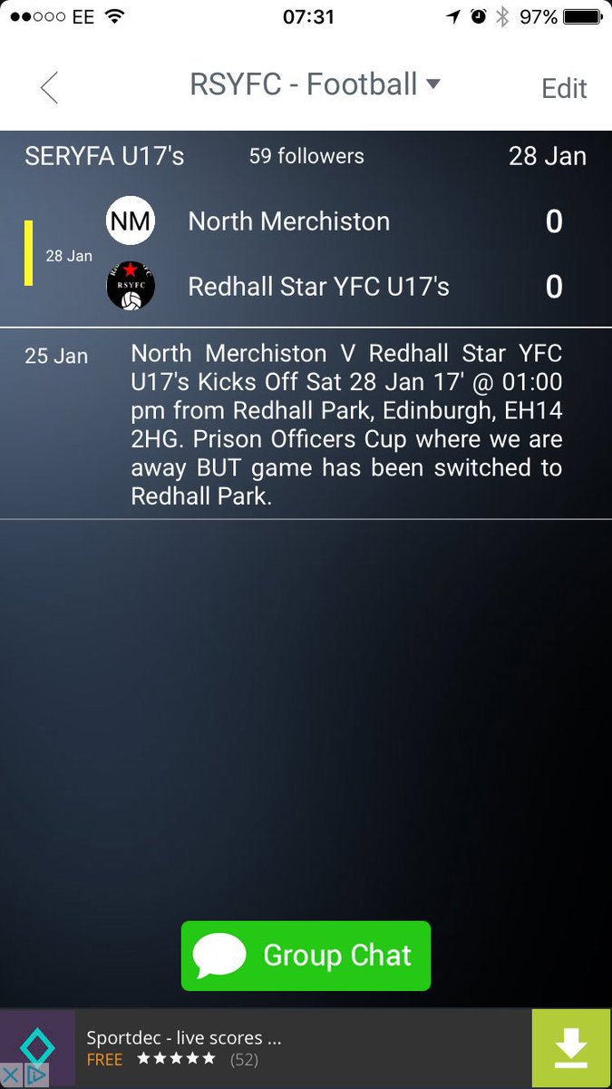 U17's are away to North Merchiston in Prison Officers Cup. Game at Redhall Park 13:00. Match LIVE on <a href="/Usqor/">Usqor</a> <a href="/SERegionYFA/">SERYFA</a> <a href="/ScottishYouthFA/">Scottish Youth FA</a>