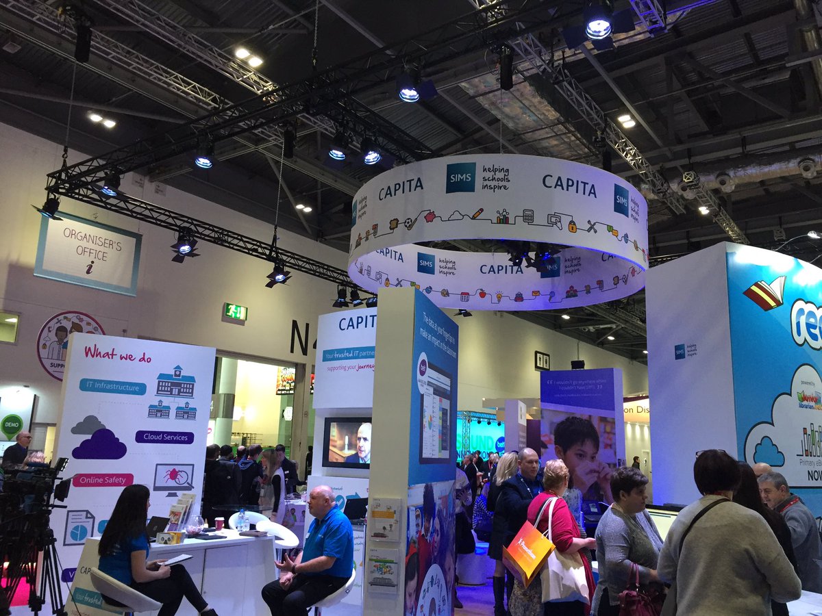 AcademyToday's tweet photo. Great to catchup with @CapitaSIMS to learn more about SIMS #Schoolview - a fantastic tool to help with #MAT management. #Bett2017 https://t.co/jnHzJEjLpJ