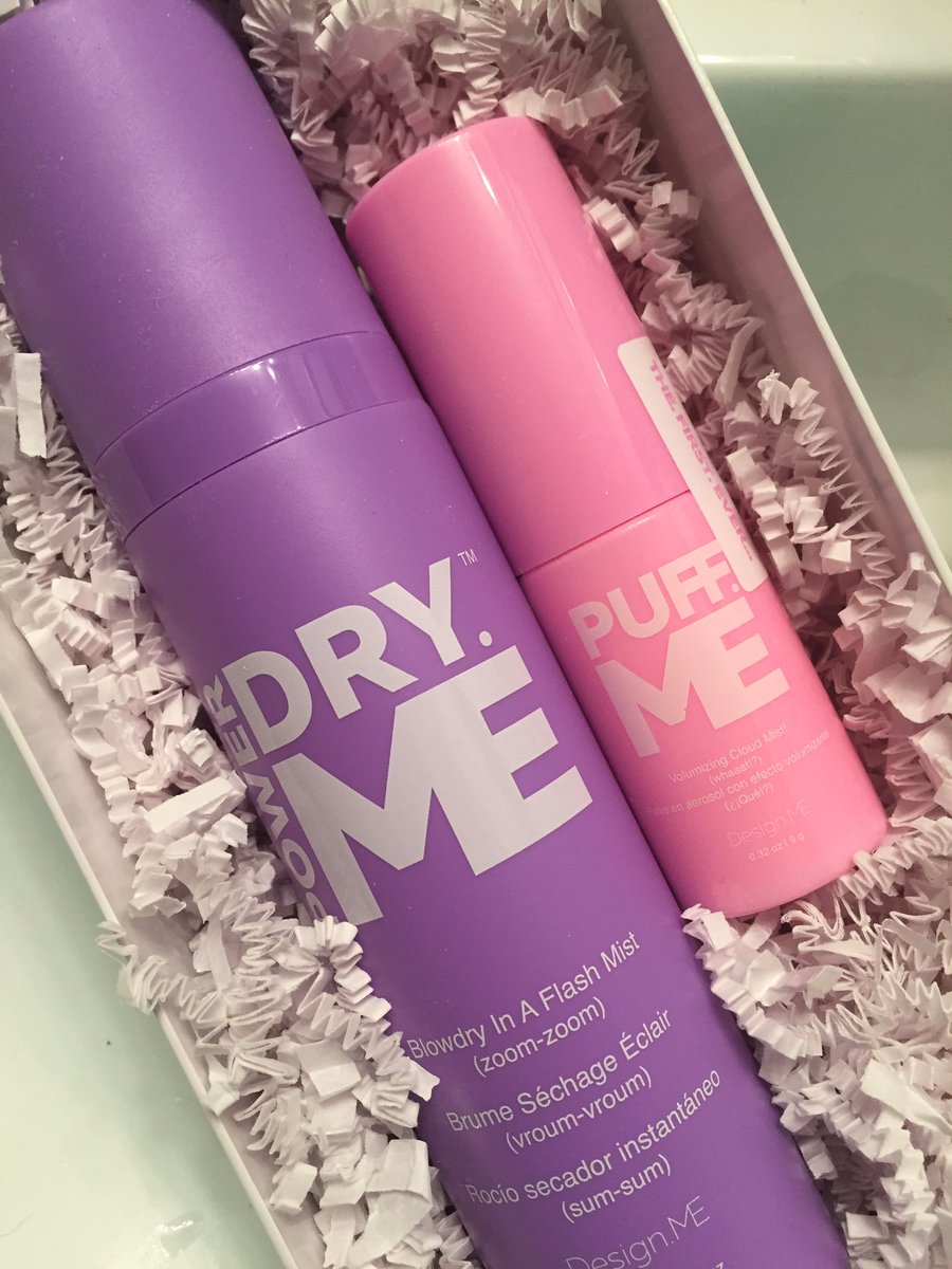RmRebecca's tweet photo. Super excited to try the new @DesignMeHair Dry Me and Puff Me Hair Products! #DryMe #PuffMe #DesignMe #Hair #Beauty Thanks, @thatPRgirl! https://t.co/EqrVwd96KQ