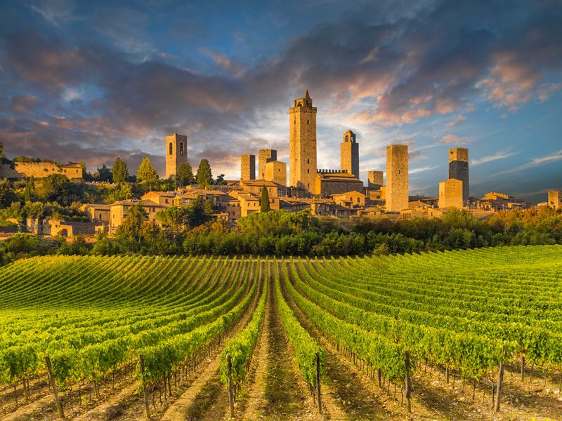 TheWineTeller's tweet photo. San Gimignano, definitely one of the most charming Italian towns. What's your favourite? 
Photo credit: Christian Delbert https://t.co/xkmWbipzdm