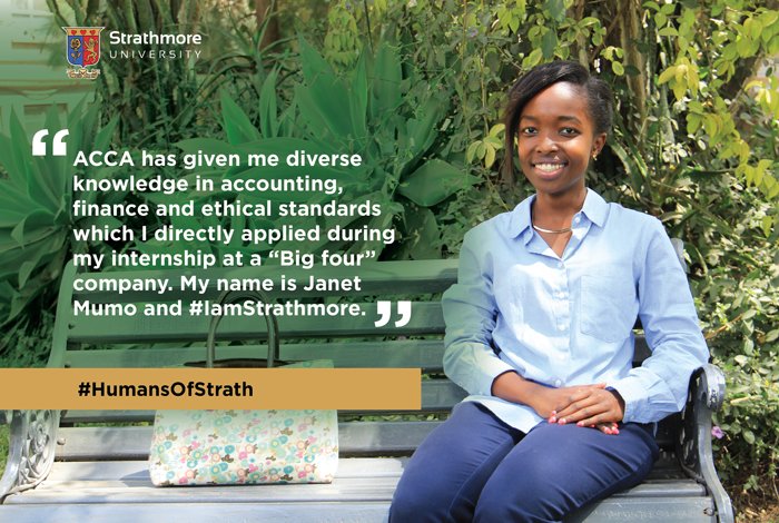 StrathU's tweet photo. Janet Mumo 
#HumansofStrath 
#BeStrathmore
#2017Intakes https://t.co/modyak01ow
