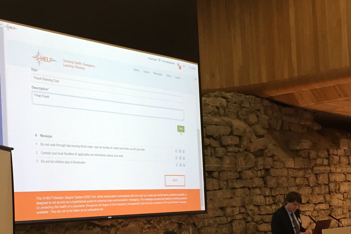 fp7shelp's tweet photo. Dr Andrew Pope demonstrates the Crisis Communication Tool. 

#ShelpFE https://t.co/A7j7JzpZoZ
