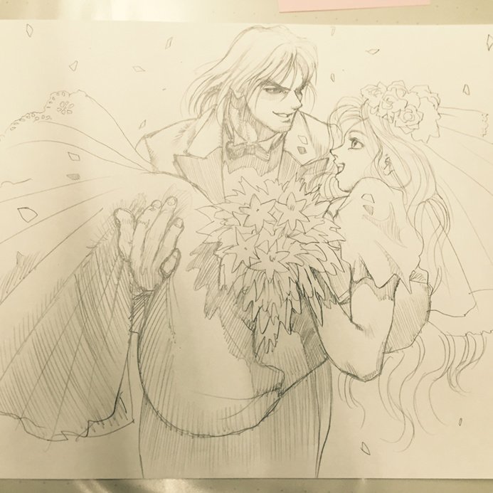 ケンちゃん結婚式、の原画。 