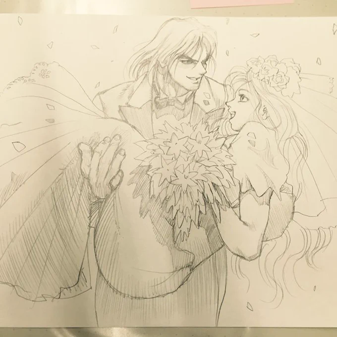 ケンちゃん結婚式、の原画。 