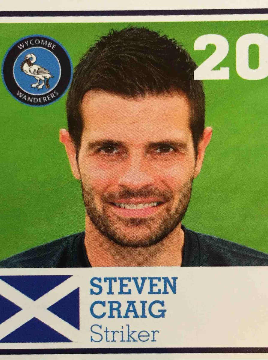 MartynBCFC's tweet photo. #PlayerPic Steven Craig - Wycombe Wanderers - Forward 2013-15 Made 69 Appearances #chairboys https://t.co/O2eJB4UFiF